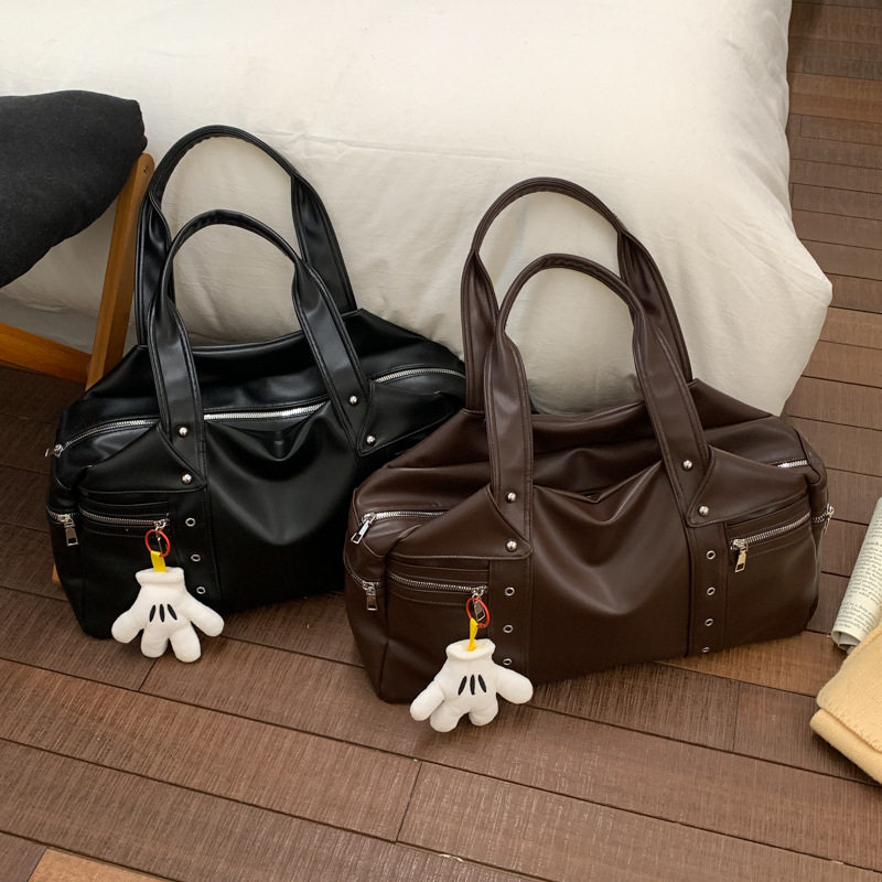 复古休闲腋下枕头包包女2026新款时尚大容量机车包出差短途旅行包,箱包皮具/热销女包/男包,腋下包,淘宝优惠券,粉丝福利购,淘宝优惠卷