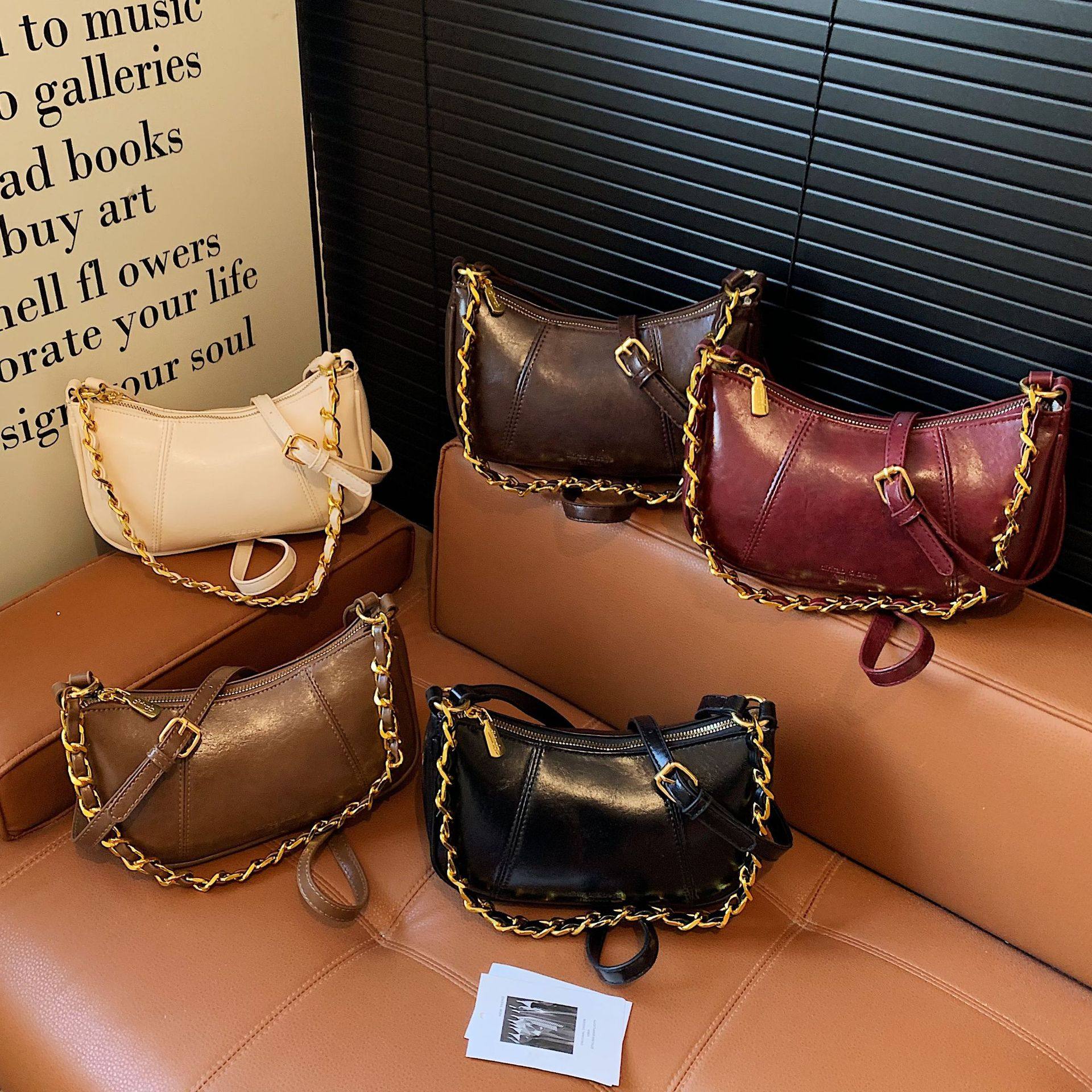 复古腋下包包女式2026新款高级感小众轻奢超火上班通勤单肩斜挎包,箱包皮具/热销女包/男包,单肩包,淘宝优惠券,粉丝福利购,淘宝优惠卷