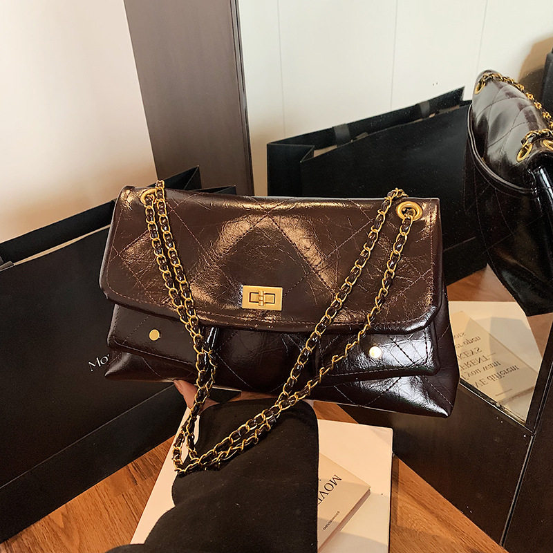 高级感通勤托特包女2026新款大容量单肩包小香风菱格链条包流浪包,箱包皮具/热销女包/男包,腋下包,淘宝优惠券,粉丝福利购,淘宝优惠卷