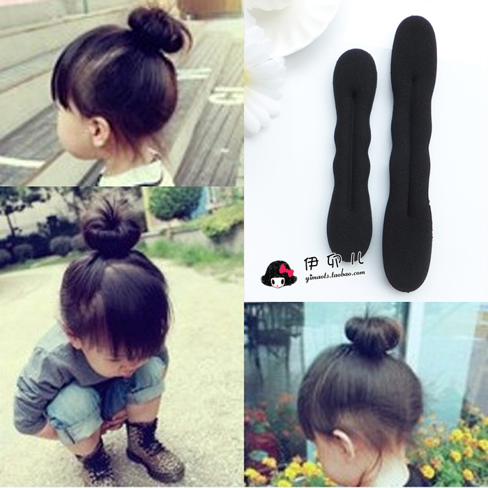 儿童丸子头盘发器 女孩花苞头盘发工具 海绵美发棒 亲子 盘发带