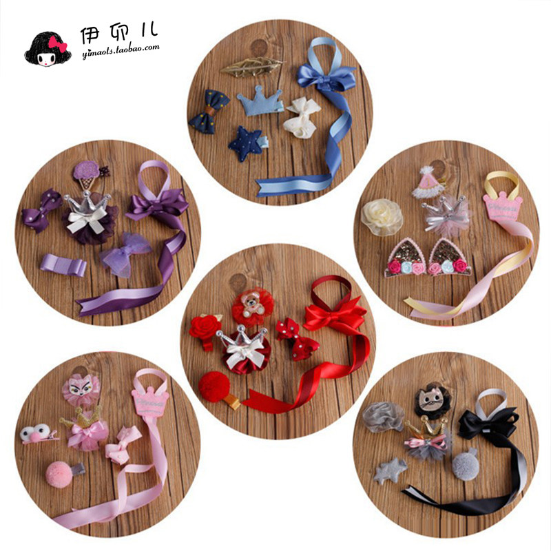 高档全包布刺绣卡通风儿童发饰