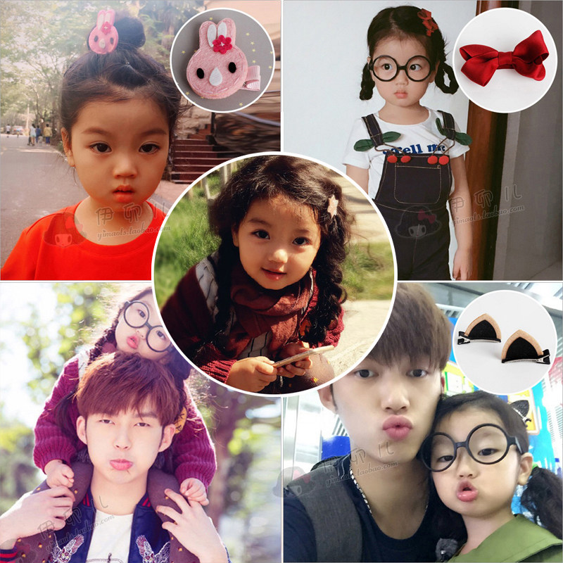 环保高档女童边夹发卡阿拉蕾同款