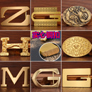 高档纯铜扣头皮带头男平滑扣男士 腰带头配件4.0CM 黄铜皮带扣头裤