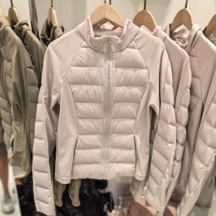 显瘦白鸭绒外套 瑜伽运动羽绒服女修身 LU同款 2025秋冬减龄立领短款