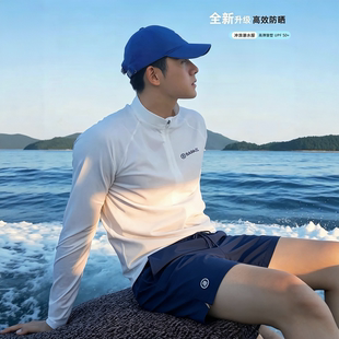 新款拉链冲浪衣男士潜水服防晒速干水上游泳衣浮潜水母衣分体套装