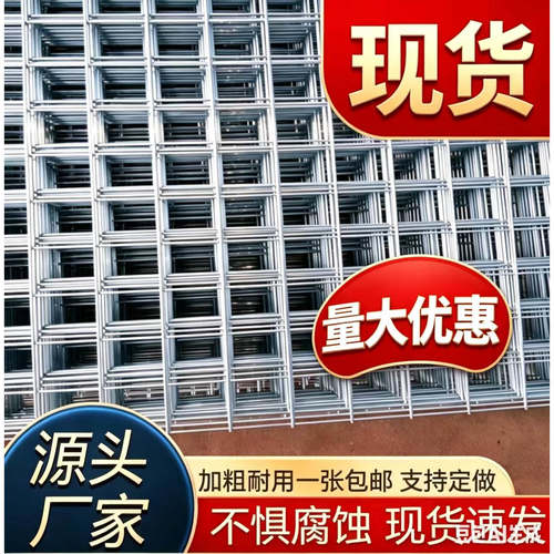 加粗镀锌铁丝网电焊网片养殖隔离网狗笼子钢丝围栏防护网建筑方格