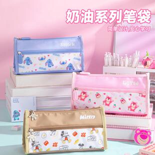 儿童笔袋大容量双层ins风高颜值可爱女孩学生文具袋