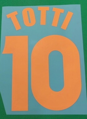 9900罗马  10号托蒂 球星烫画 热转印