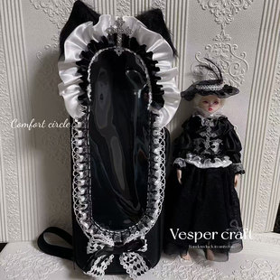 原创手作娃包六分四分大四bjd娃外出展示大容量双肩斜挎猫耳娃包