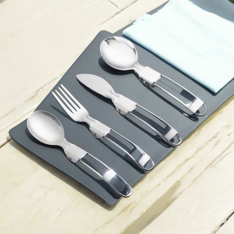 不锈钢折叠餐具套装户外露营烧烤便携刀叉勺筷子旅行用品,厨房/烹饪用具,烧烤夹/叉/铲/针,淘宝优惠券,粉丝福利购,淘宝优惠卷