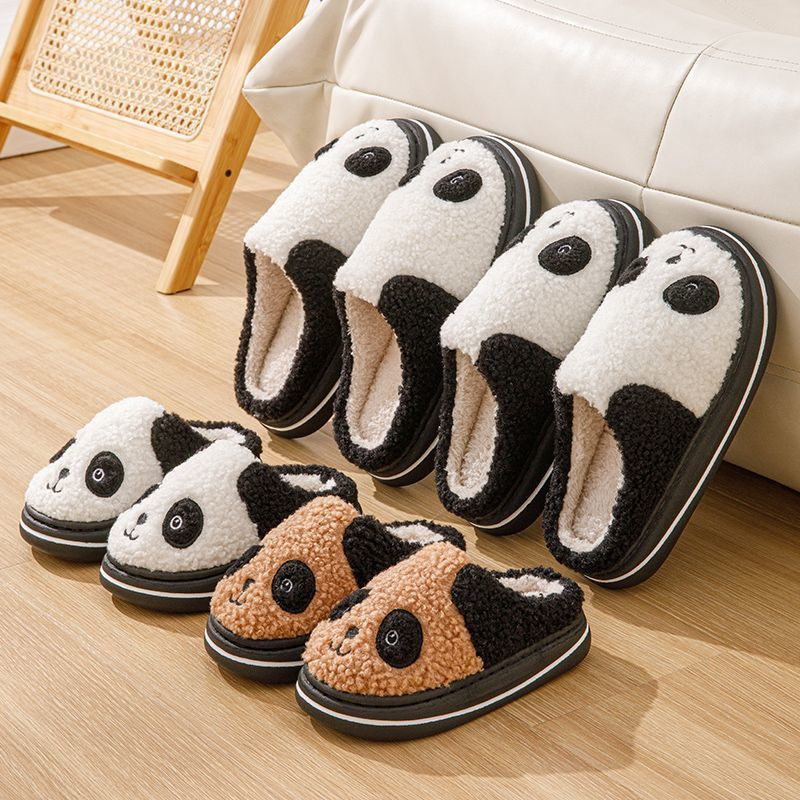 儿童大童棉拖鞋加绒保暖厚底居家室内秋冬卡通熊猫拖鞋,居家日用,居家日用套装,淘宝优惠券,粉丝福利购,淘宝优惠卷
