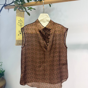 XQM202 背心ZL 燃燃26年夏上新新中式 复古印花无袖