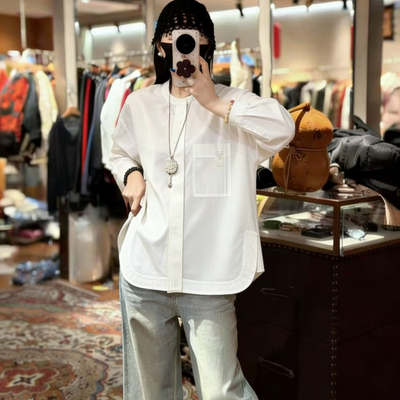 燃燃细微肌理感轻薄面料宽松版型上衣衬衫(不含下装)zl-A77266A