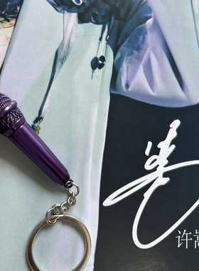 许嵩呼吸之野演唱会武汉周边同款紫色话筒麦克风背书包吊饰钥匙扣