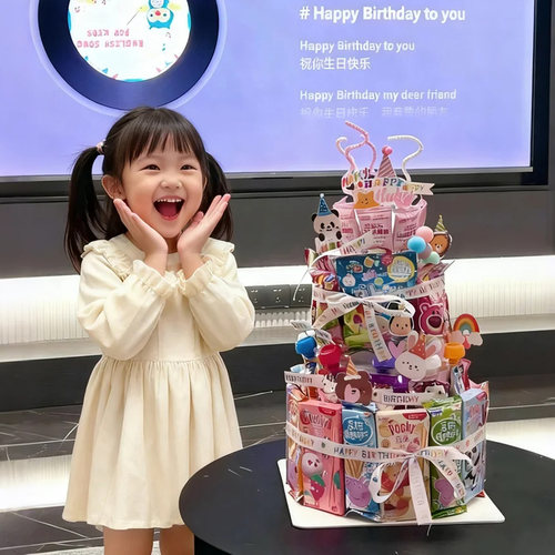 儿童生日零食diy材料包蛋糕插件