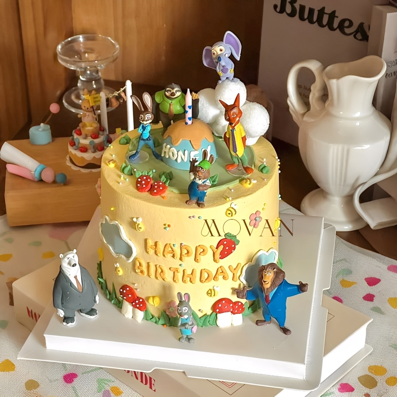 疯狂动物城蛋糕装饰儿童公仔摆件