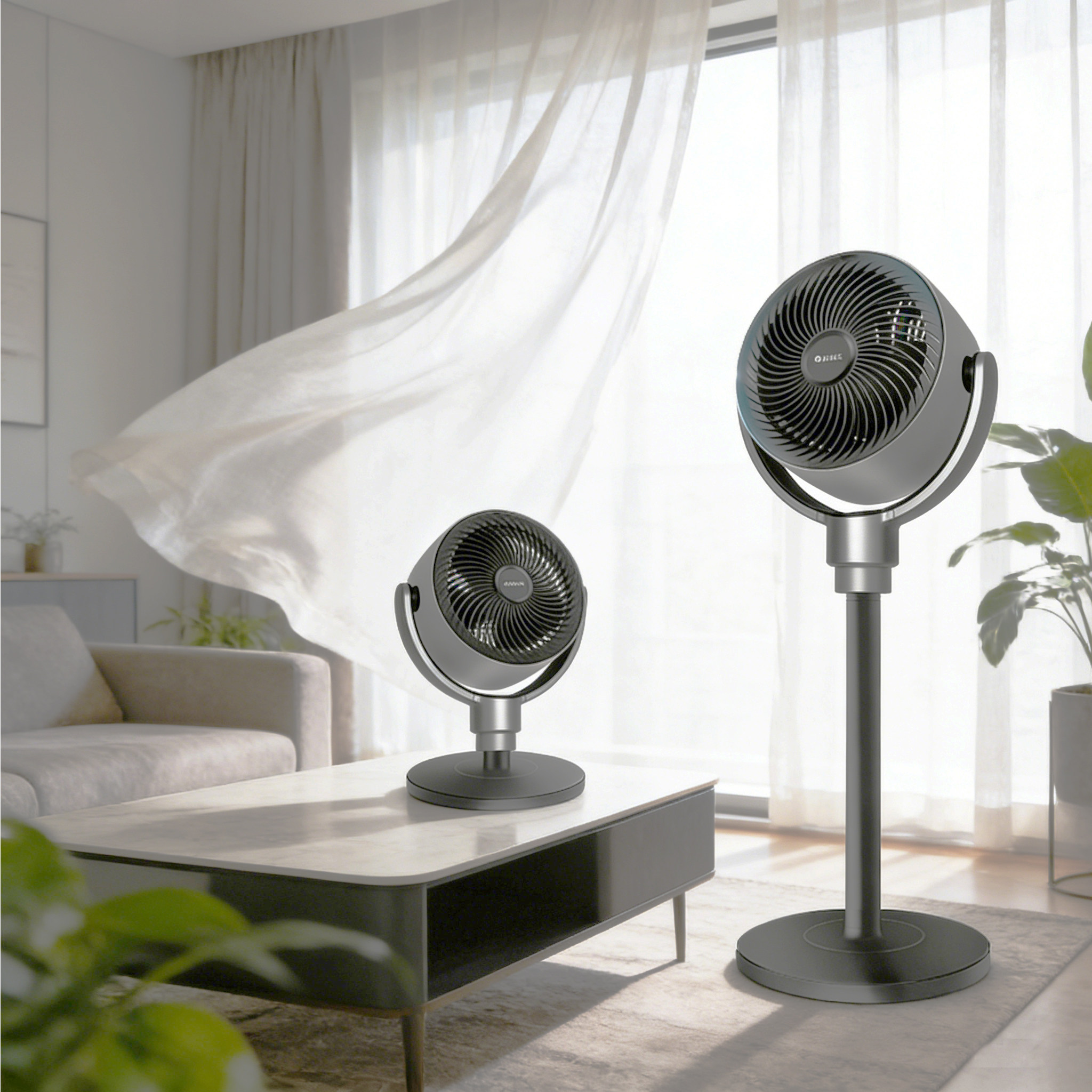 格力空气循环扇家用遥控立式涡轮落地电风扇智能定时摇头变频电扇