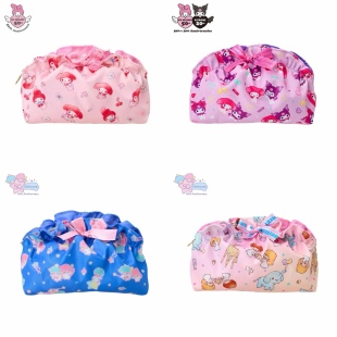 日单 双子星 美乐蒂库洛米 荷叶边蝴蝶结化妆包 旅行小物收纳包