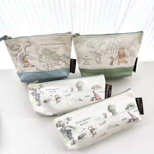 日单孤品 pooh小熊 拉链化妆包 小物收纳包 笔袋 文具袋