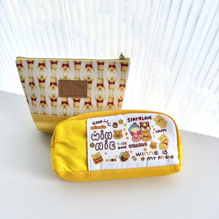 孤品 Pooh 黄色 化妆包 笔袋 收纳袋