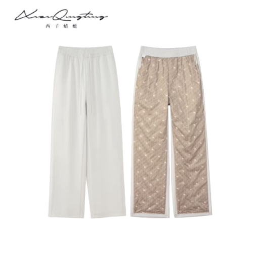 【鱼九九推荐】2025冬季新款纯色直筒鹅绒裤26009,女装/女士精品,休闲裤,淘宝优惠券,粉丝福利购,淘宝优惠卷