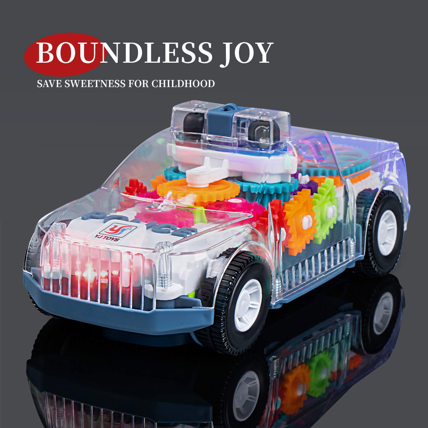 电动万向警车玩具儿童小汽车男孩2-3-6岁宝宝透明齿轮车网红礼物,玩具/童车/益智/积木/模型,电动/遥控车,淘宝优惠券,粉丝福利购,淘宝优惠卷