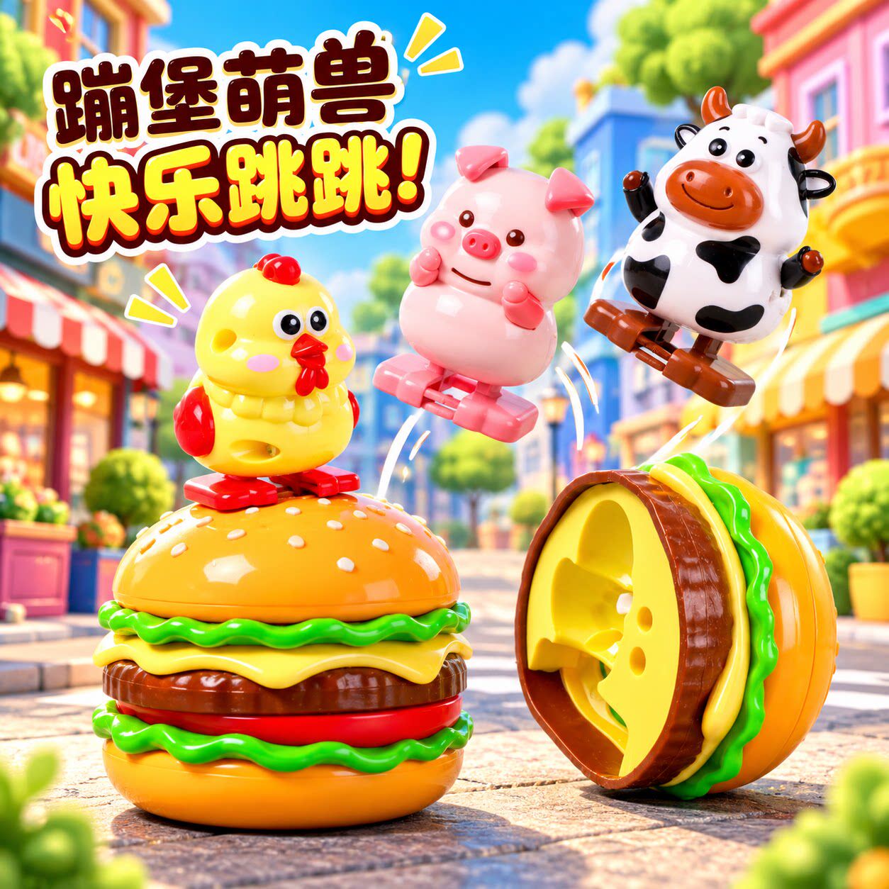 上弦发条小鸡玩具益智学爬会动