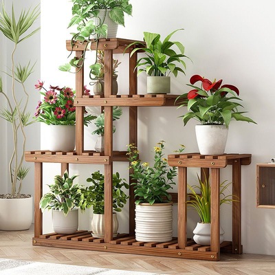实木花架多肉可移动客厅绿萝花盆架子阳台室内落地式多层置物架