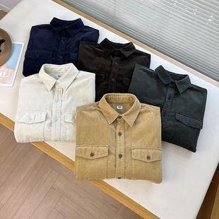 男装！灯芯绒外套！情侣款工装复古长袖衬衫夹克2025秋冬款480295