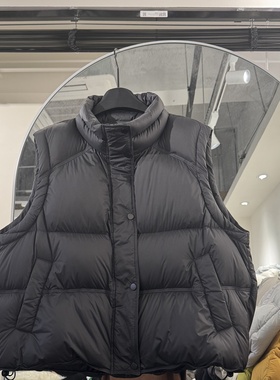 MAY羽绒6803韩系宽松立领羽绒马甲女黑色显瘦保暖蓬松面包服马夹