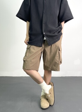 VTPS国潮情侣夏季日系户外机能防水工装短裤男女宽松凉感五分裤潮