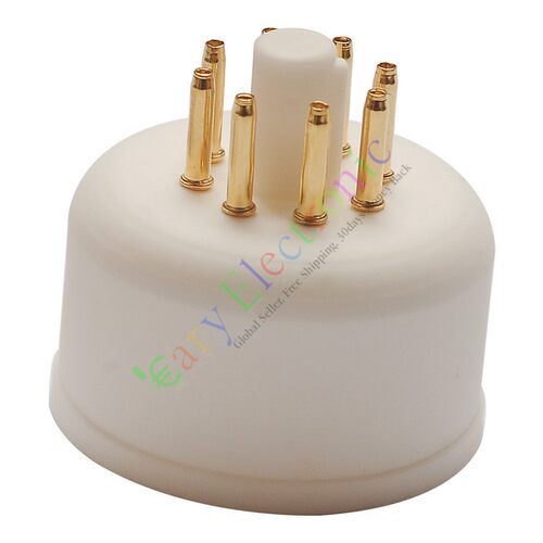 陶瓷镀金8脚电子管座KT88-95-G管座 用AZ1 AZ11 AZ12 EL12 EF12等