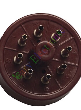 全新红色8脚电木电子管座音响DIY配件搭棚用 EL34-R管基镀银脚