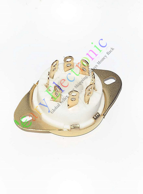 陶瓷八脚电子管镀金管座GZC8-1-A-G适EL34 KT88 6V6 6n5p 6550等