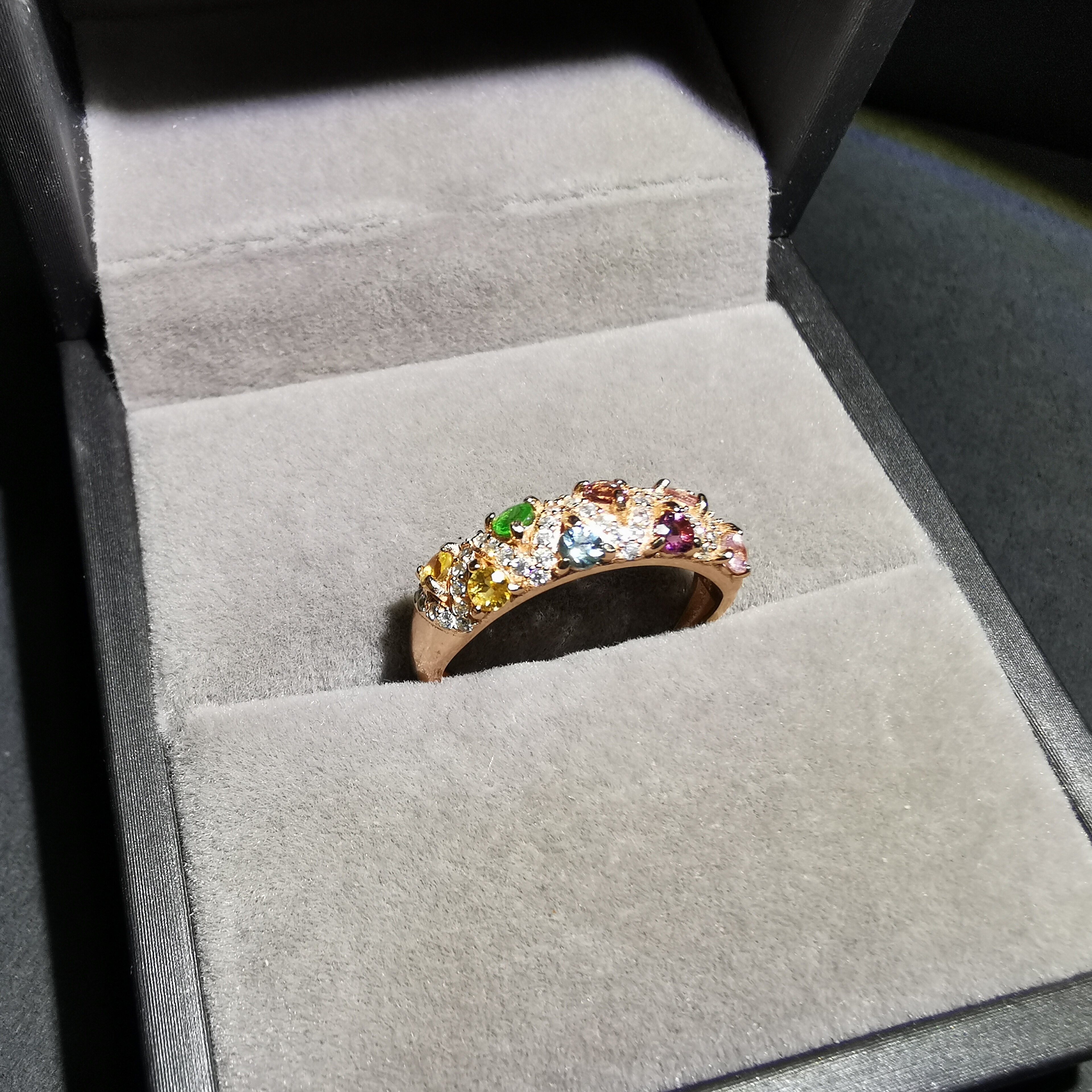 【luna与胖弟】JN17-94 彩色碧玺镶嵌戒指 多样性发其一