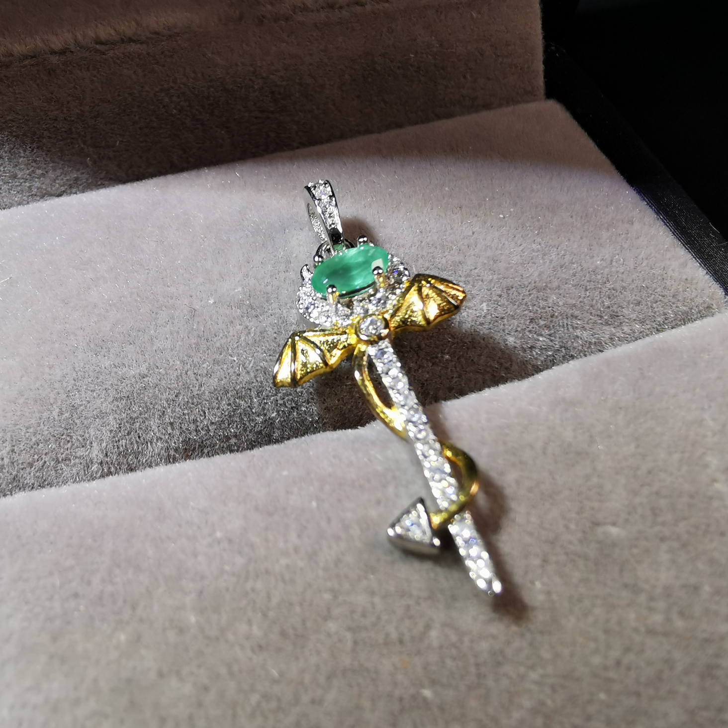 【luna与胖弟】 JN1119-04 祖母绿吊坠