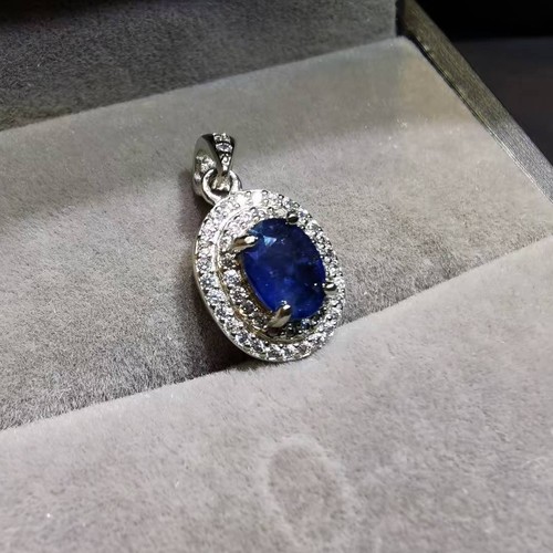 【luna与胖弟】 JN-CBGF7-74 蓝宝石银镶吊坠