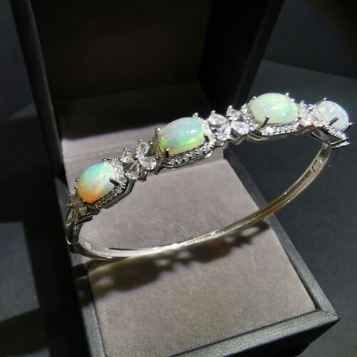 【luna与胖弟】JN17-102 欧珀镶嵌手镯 多样性发其一