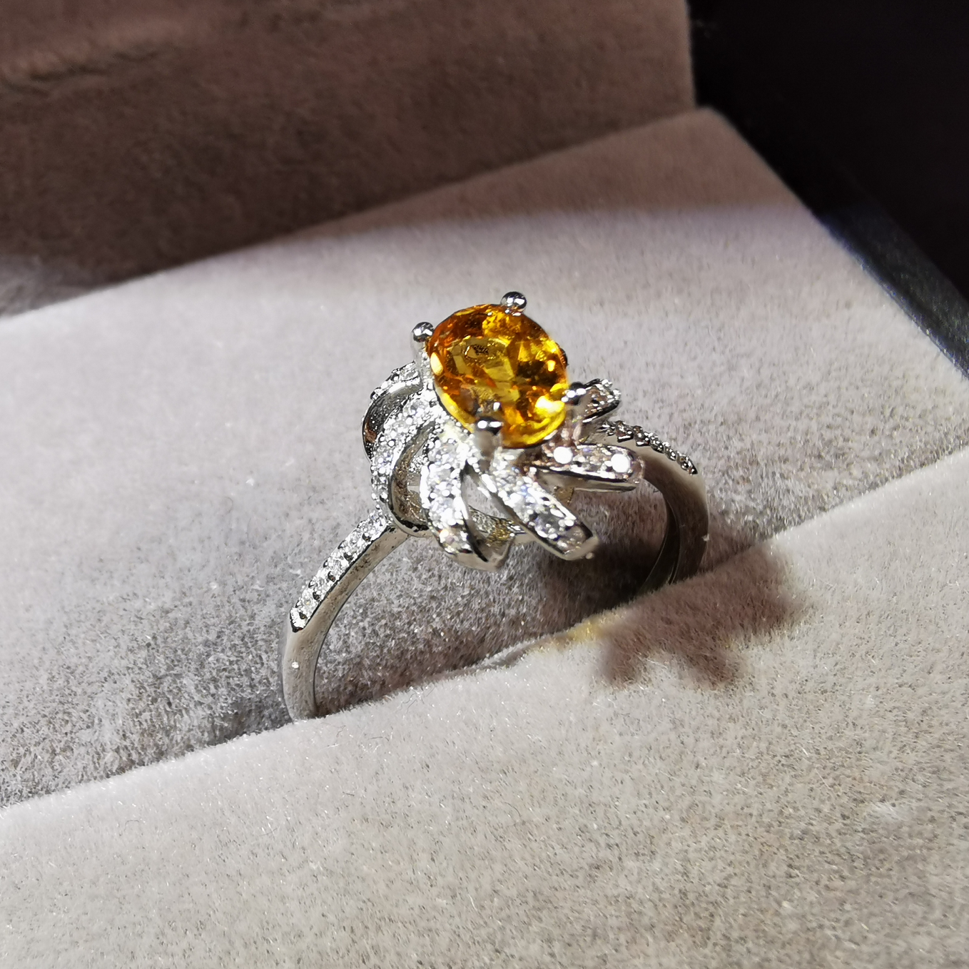 【luna与胖弟】 JN1119-06 黄水晶戒指