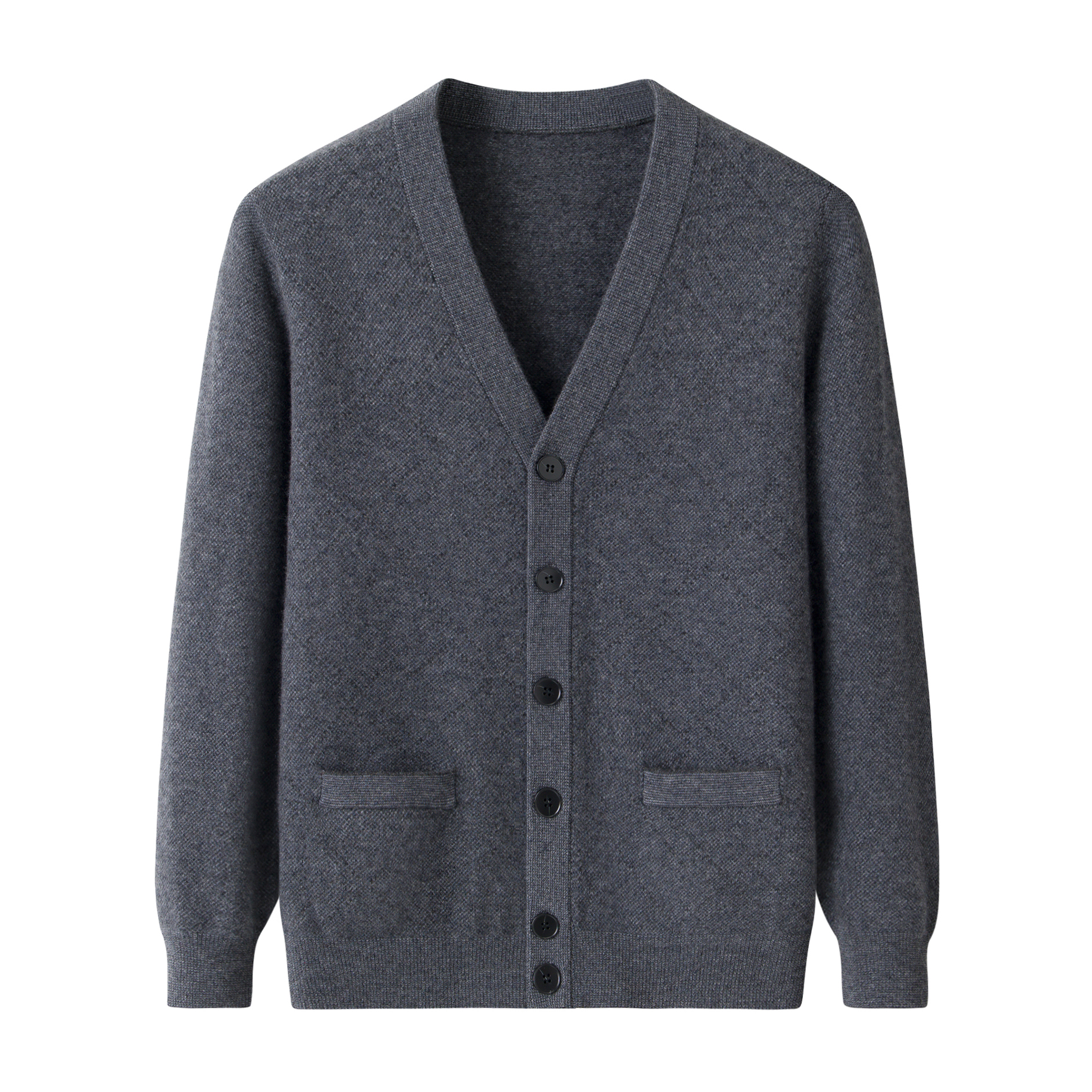 2025秋冬新款100%纯羊毛中老年男装双提加厚爸爸装毛衣开衫外套男