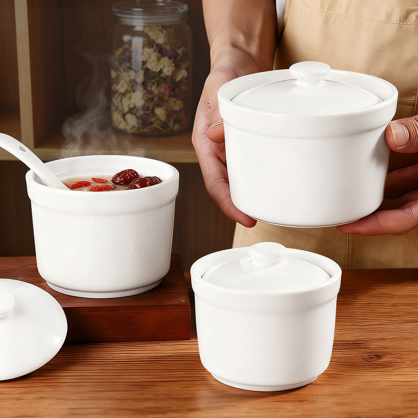 鸡蛋羹专用蒸蛋碗纯白陶瓷炖盅隔水炖家用带盖燕窝煲汤宝宝辅食碗,厨房/烹饪用具,炖锅/炖煲/汤煲,淘宝优惠券,粉丝福利购,淘宝优惠卷