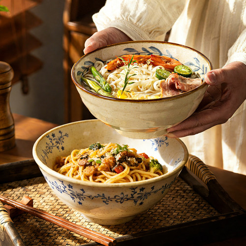中式陶瓷拉面碗家用套装