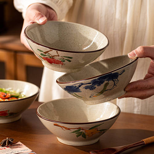 复古釉下彩陶瓷甜品碗耐高温