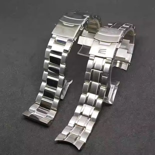 适配卡西欧手表带EFR-520 EF-533实心不锈钢表带男手表链钢带配件