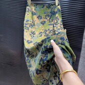 国风气质直筒裙时尚 半身裙女2025新款 夏季 百搭碎花高腰半身裙子女