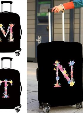 行李箱保护套弹力防尘耐磨适用18-32码粉色字母系列保护套旅行罩