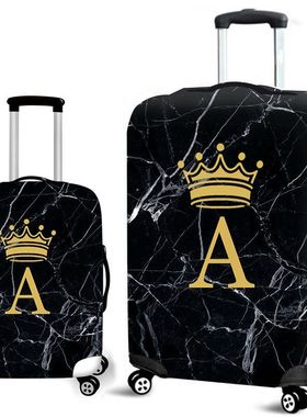 爆款皇冠字母印花行李箱保护套潮流字母弹力防尘罩子【不是箱子】