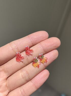 【好运锦鲤】中国风红色耳饰新中式耳环2025新年款耳钉小众高级感