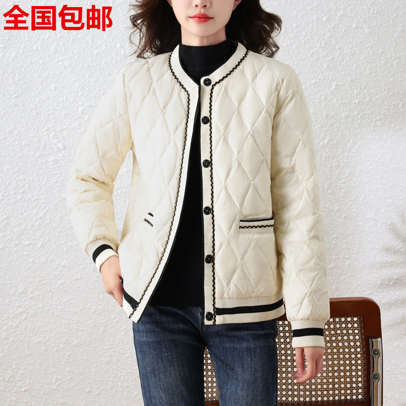 2025正品南极人妈妈中老年小香风羽绒服棉袄新款中年女款冬装外套