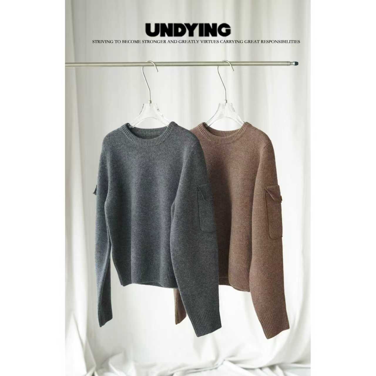 UNDYING  LEM夹花饰口袋毛衣